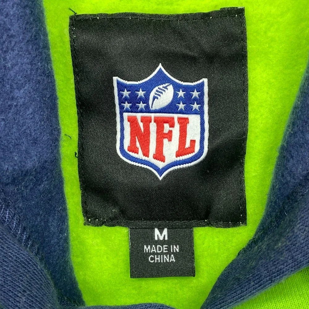 Seattle Seahawks Hoodie Men's Medium Blue‎ Green NFL Team Apparel Football NWT